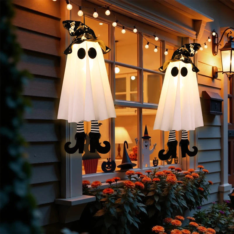 1/2/3pcs Halloween LED Light Up Witch Ghost for Halloween Party Home Indoor Outdoor Yard Decoration Scary Hanging Ornaments Gift