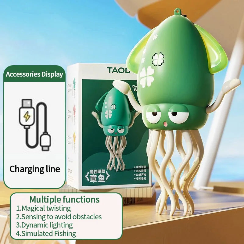 Electronic Dancing Squid Toys Magical Dancing Squid with Light Music Funny Dancing Octopus Decompression Toy Party Gift