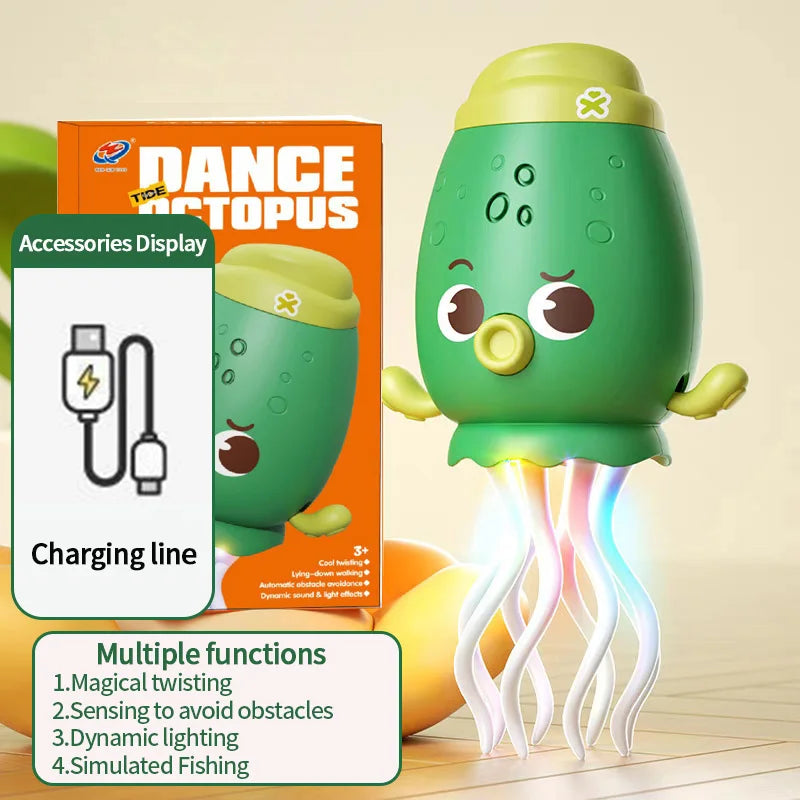 Electronic Dancing Squid Toys Magical Dancing Squid with Light Music Funny Dancing Octopus Decompression Toy Party Gift