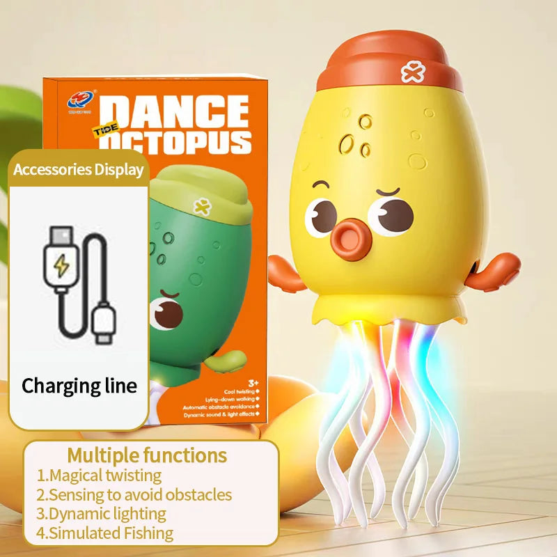Electronic Dancing Squid Toys Magical Dancing Squid with Light Music Funny Dancing Octopus Decompression Toy Party Gift