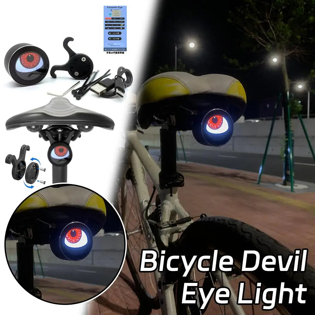 DIY Pattern Dynamic Devil Eye Evil Eye LED Motorcycle Electric Car Devil Eye Decorative Light Waterproof Bike