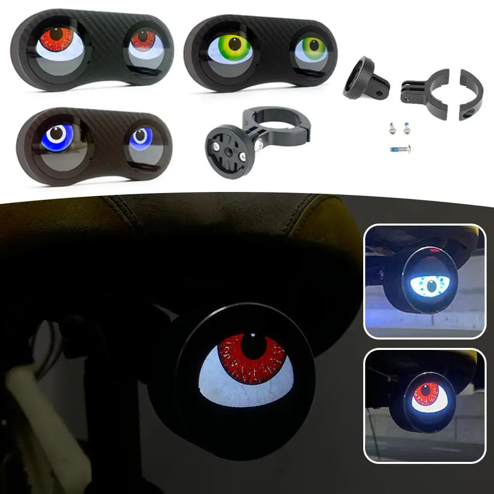 DIY Pattern Dynamic Devil Eye Evil Eye LED Motorcycle Electric Car Devil Eye Decorative Light Waterproof Bike