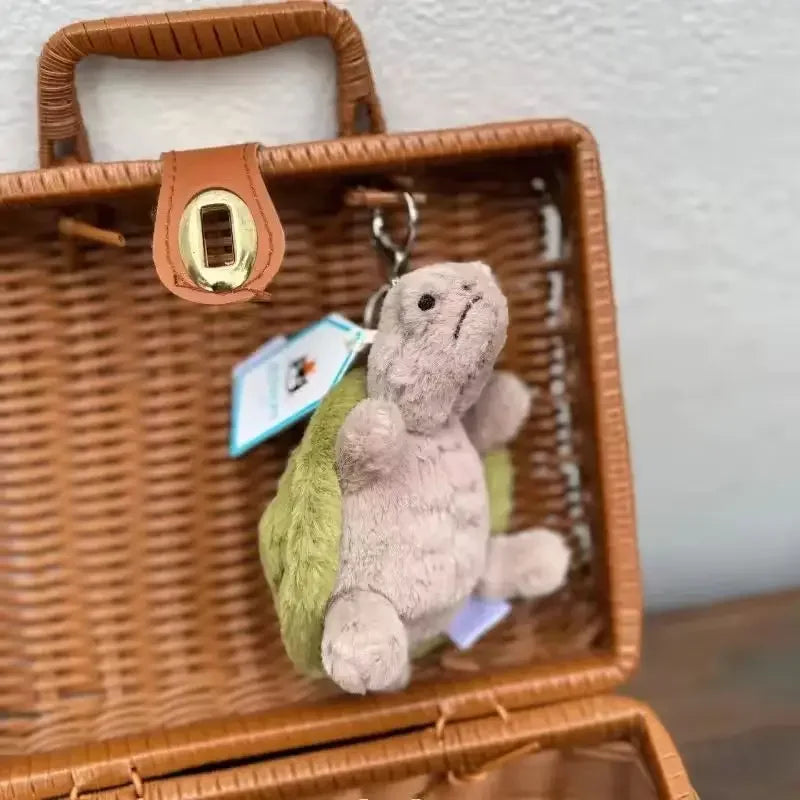 Jellycay Bull Horn Penguin Turtle Pendant Keychain Cute Girl Bag Pendant Plush Toy Keyring Plush Toy Kawaii Holiday Gift
