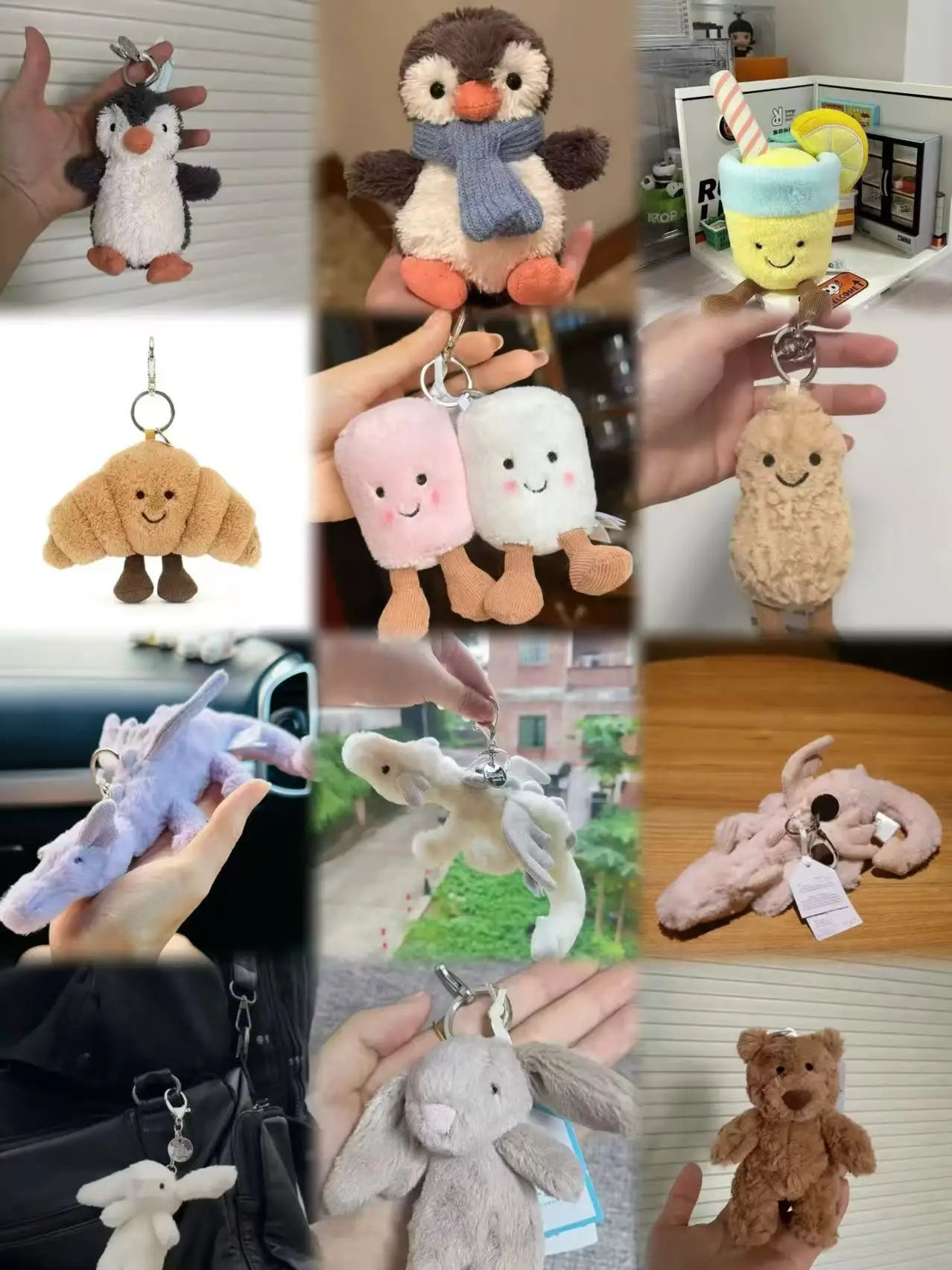 Jelly Cat Fun Series Keychain Cute Soothing Companion Plush Doll Soothing Toy Festival Gift S