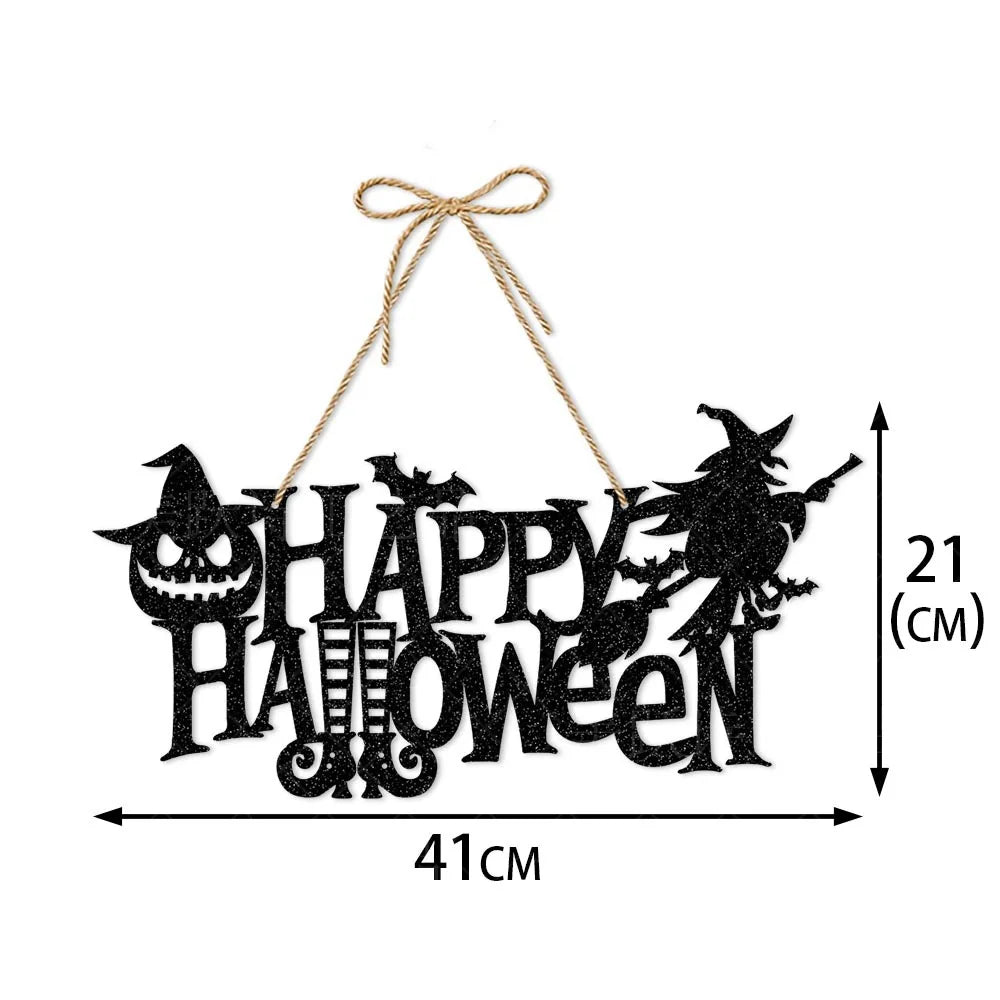 Halloween Hanging Sign Festive Pumpkin Bat and Skull Designs for Home Door Wall Yard Decor  Decor Party Outdoor Indoor Supplies