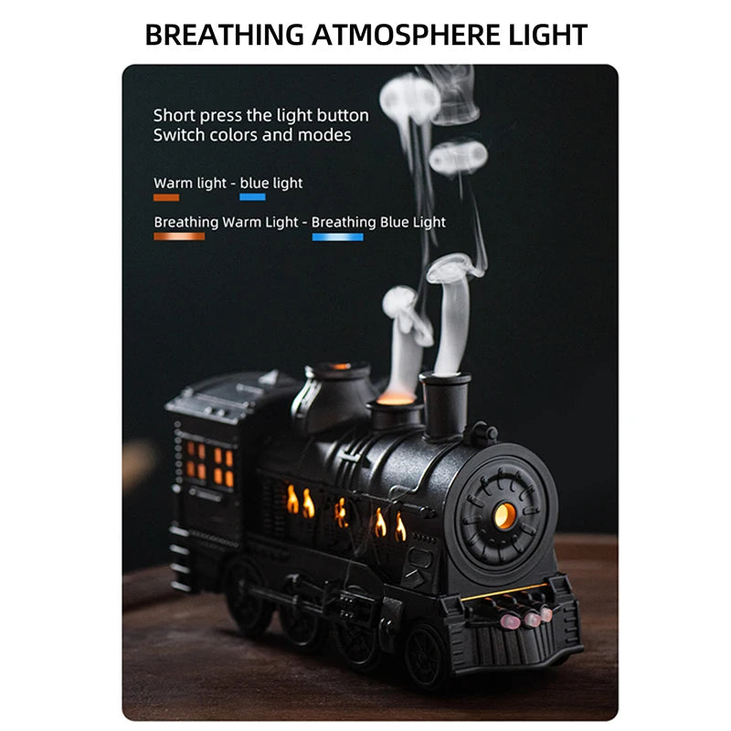 Household Small Train Humidifier 300ML Air Purifier Aromatic Diffuser Aromatherapy Machine USB Indoor Office Ultrasonic Sprayer