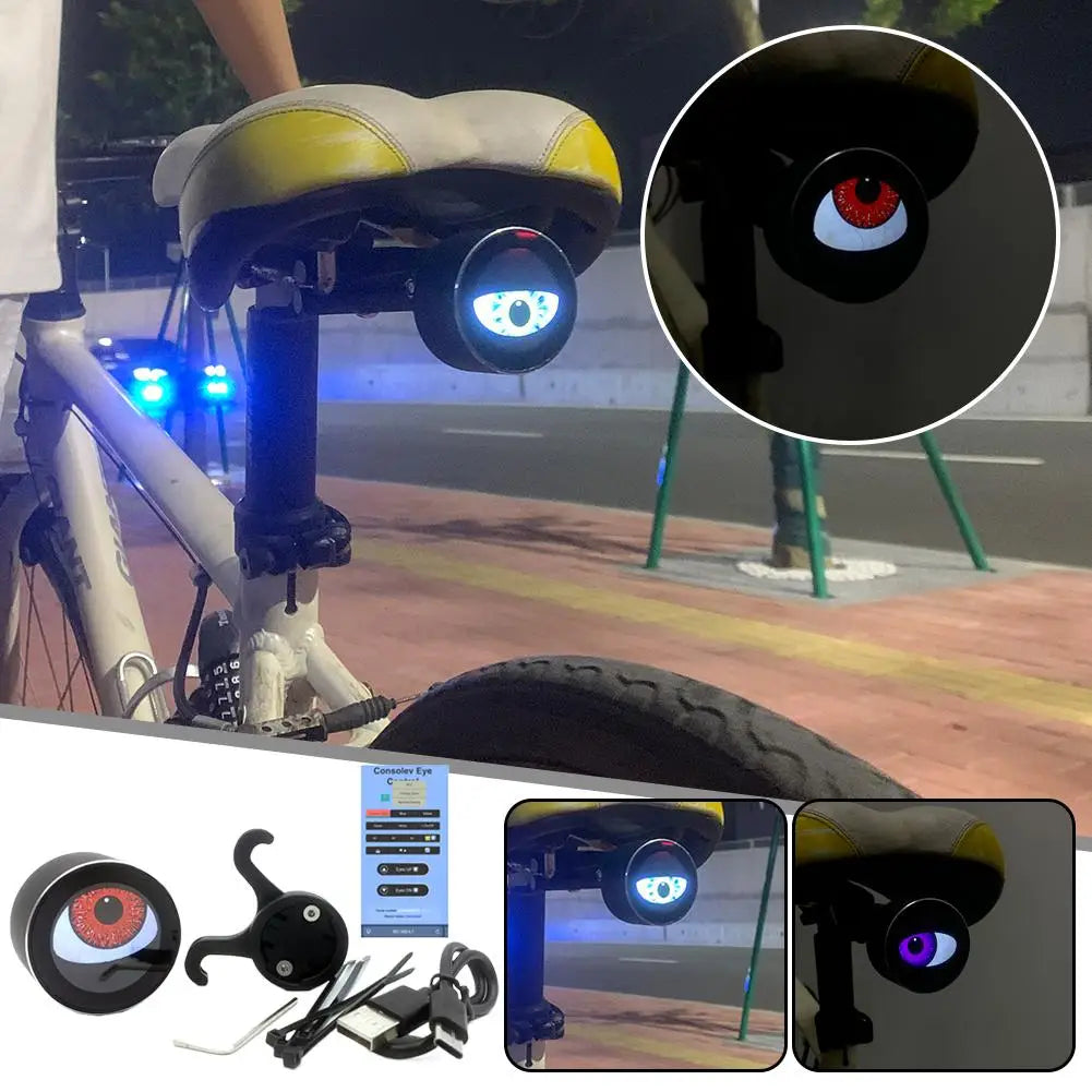 DIY Pattern Dynamic Devil Eye Evil Eye LED Motorcycle Electric Car Devil Eye Decorative Light Waterproof Bike