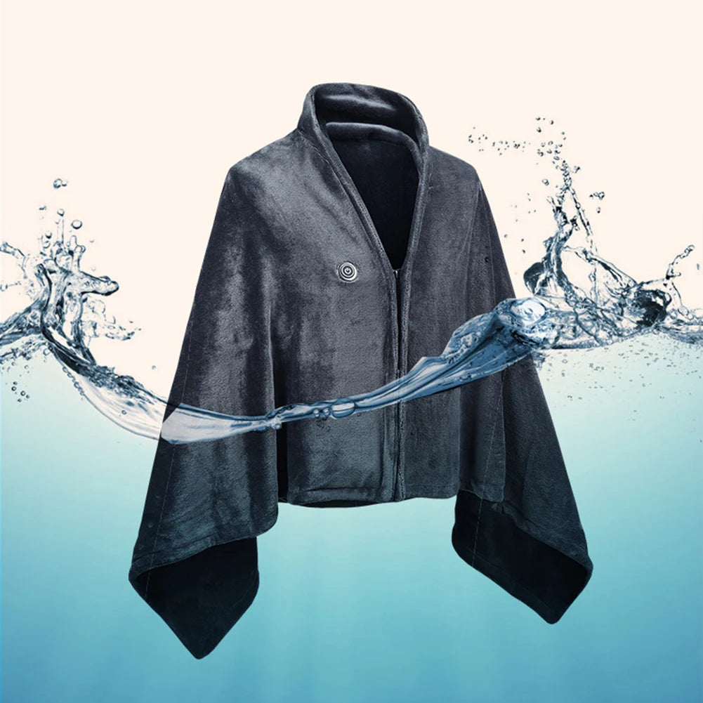 USB Flannel Heated Blanket 3 Temperature Adjustment Wireless Heated Blanket 9 Fast Heating Zones for Outdoor Camping