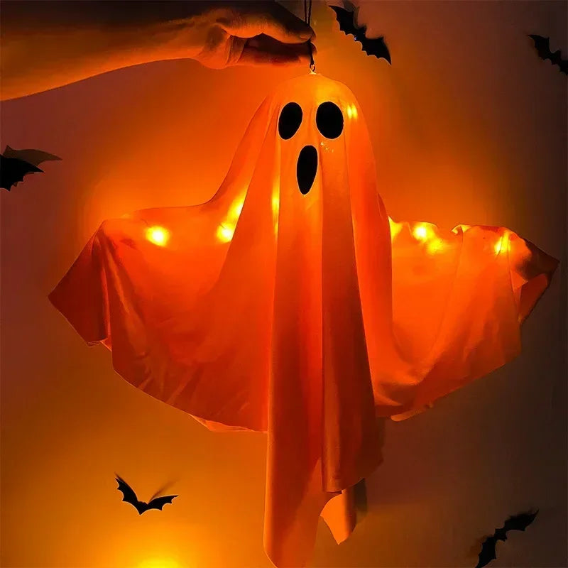 Halloween Hanging Ghost Decor, Light Up Flying Ghosts for Indoor Outdoor Garden Party, Scary Spooky Ornament Halloween Gifts