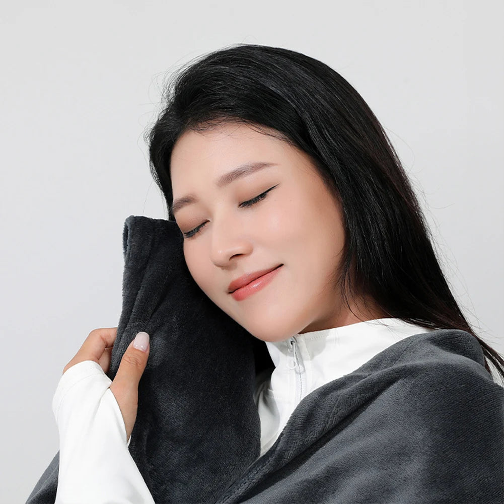 USB Flannel Heated Blanket 3 Temperature Adjustment Wireless Heated Blanket 9 Fast Heating Zones for Outdoor Camping