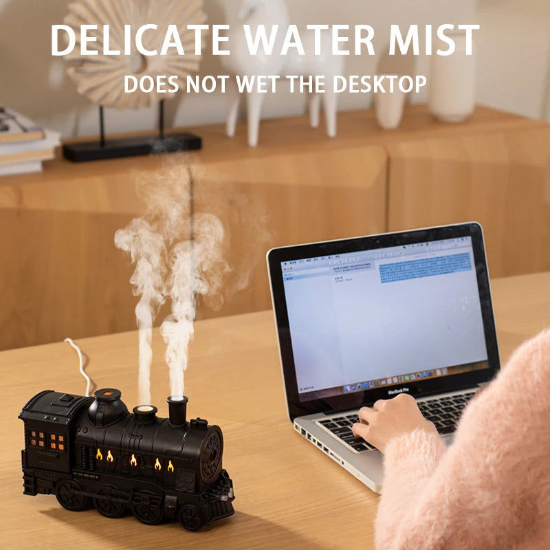 Household Small Train Humidifier 300ML Air Purifier Aromatic Diffuser Aromatherapy Machine USB Indoor Office Ultrasonic Sprayer