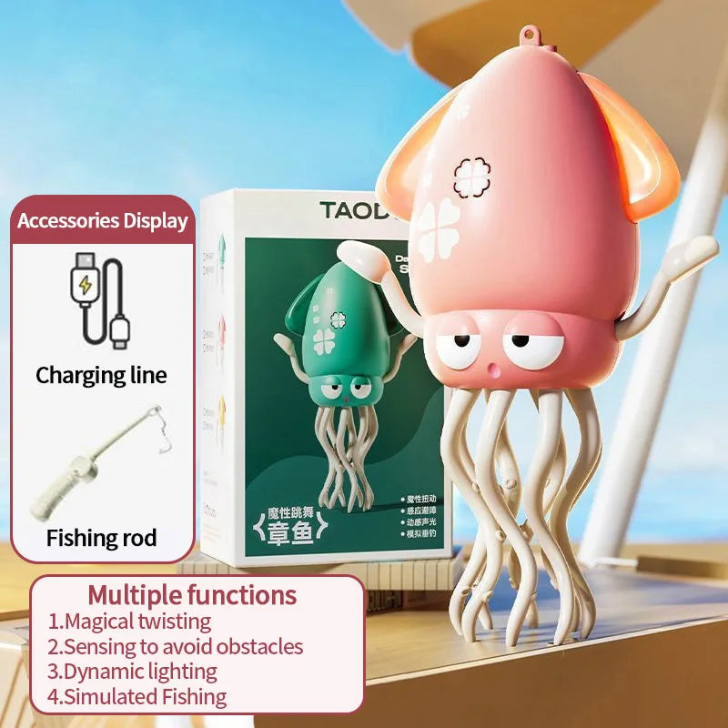Electronic Dancing Squid Toys Magical Dancing Squid with Light Music Funny Dancing Octopus Decompression Toy Party Gift