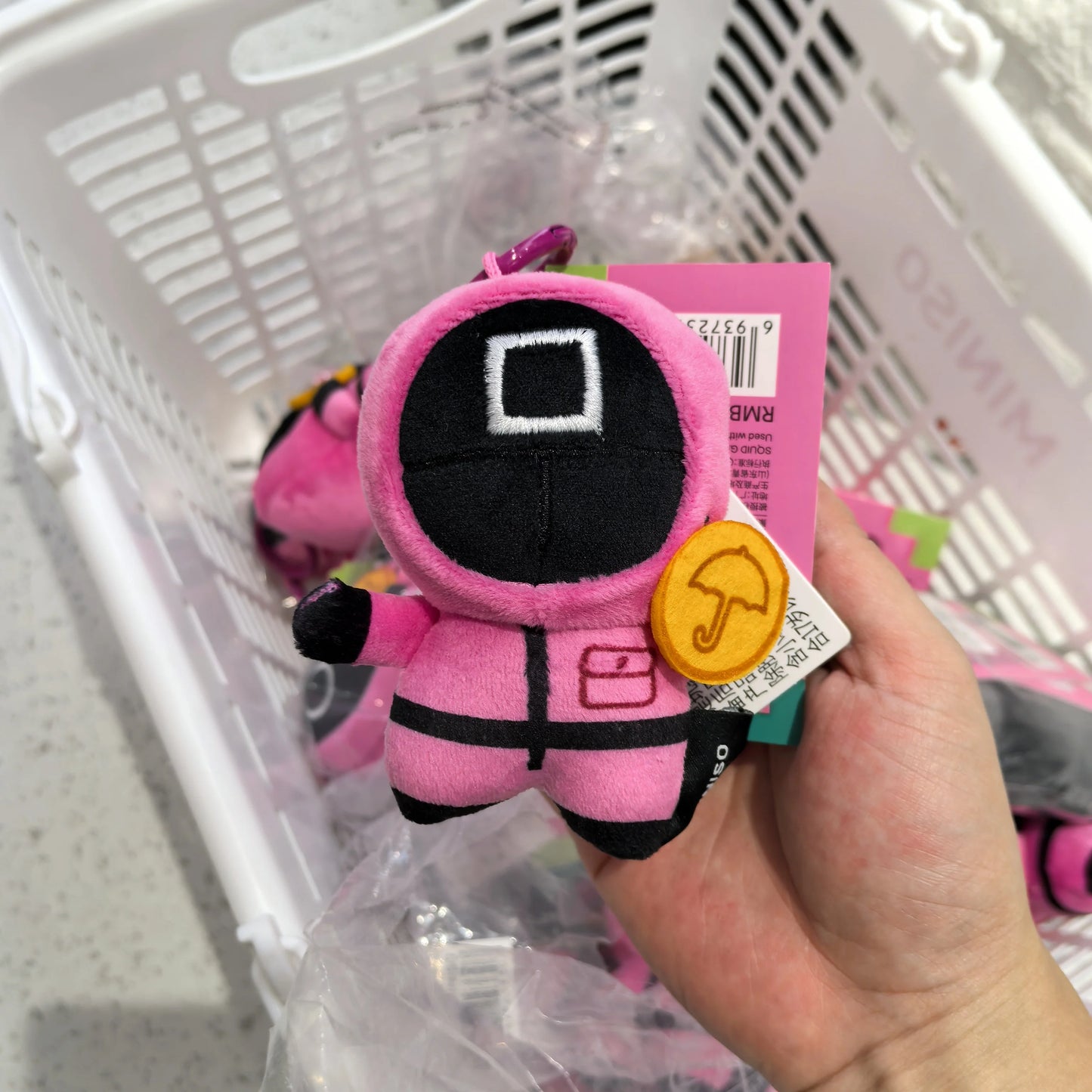 Squid Game Soft Plush Keyring - Cute Collectible Fan Gift, Bag & Keys Accessories  (Men in Red & Men in Black)