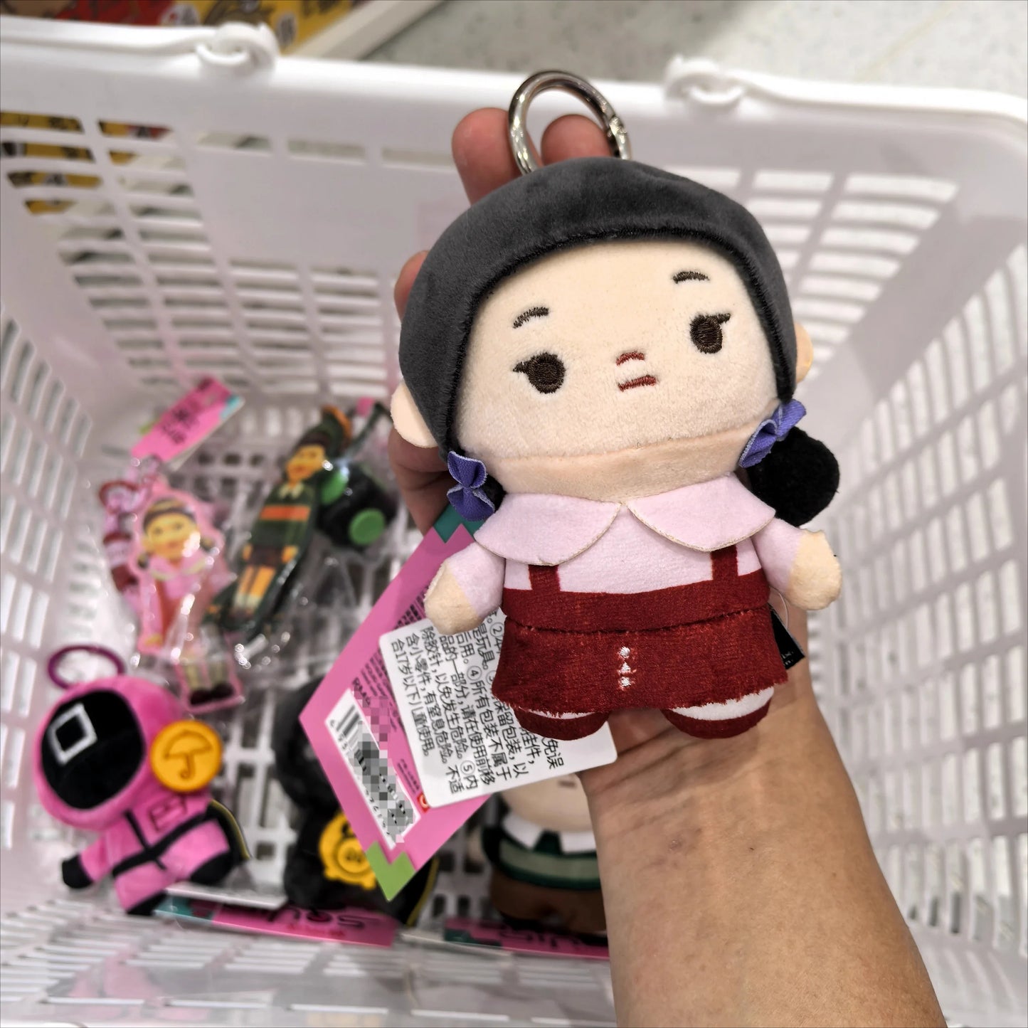 Squid Game Soft Plush Keyring - Cute Collectible Fan Gift, Bag & Keys Accessories  (Men in Red & Men in Black)