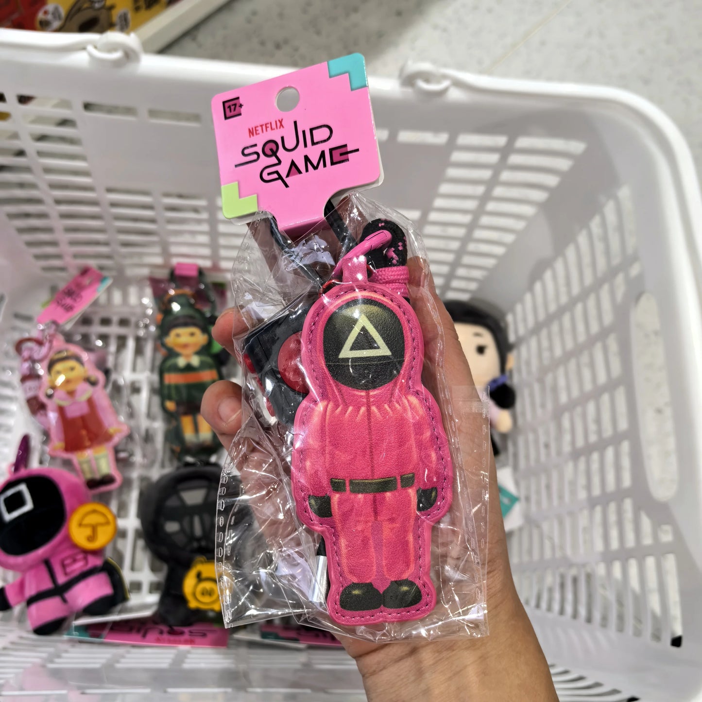 Squid Game Soft Plush Keyring - Cute Collectible Fan Gift, Bag & Keys Accessories  (Men in Red & Men in Black)