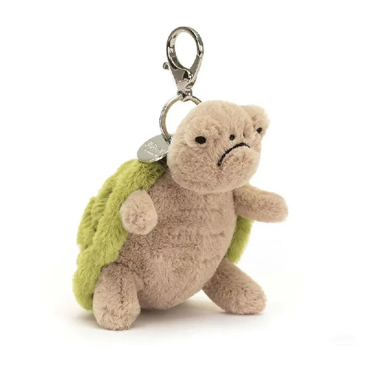 Jellyandcat Mr. Timmy Turtle Pendant School Bag Charm Doll Key Chain Cute Stuffed Turtle Toy Girl Gift Baby Soothing Accessories